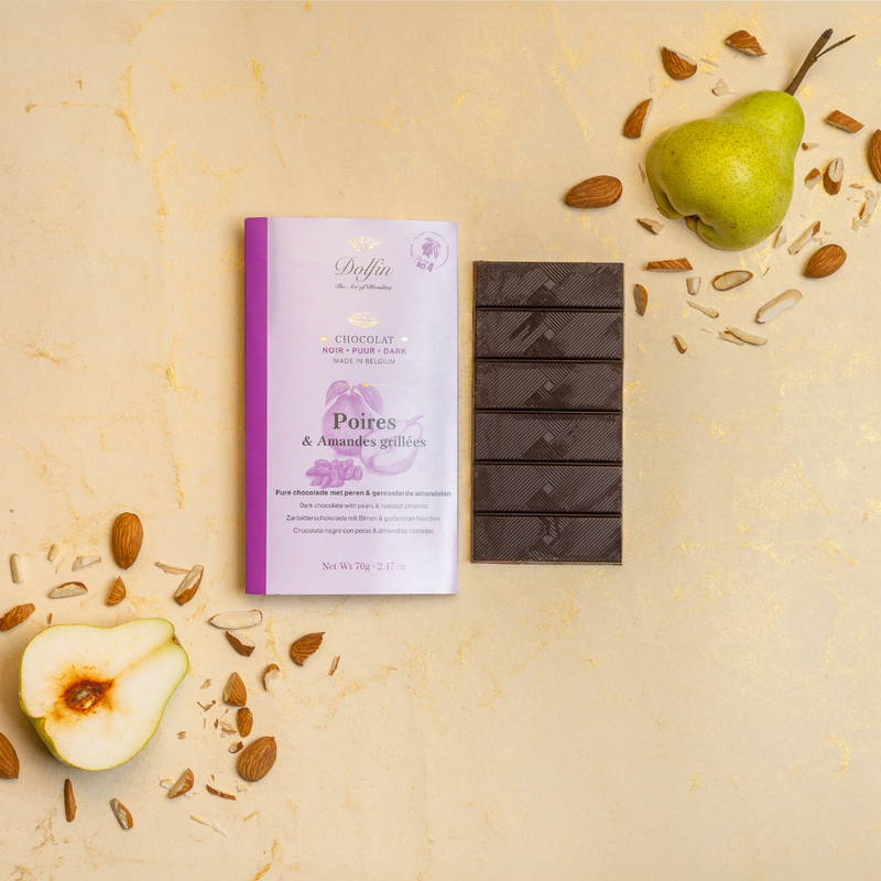 Dolfin Dark Chocolate with Pears & Roasted Almonds