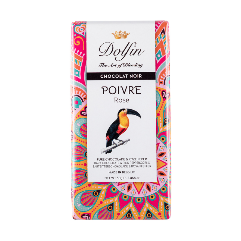 Dolfin Dark chocolate with Pink Peppercorns