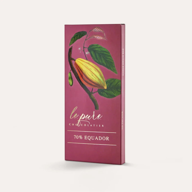 Le Pure 70% Ecuador Single Origin Dark Chocolate Bar