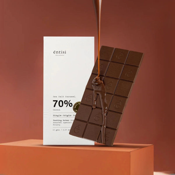 Entisi 70% Sea Salt Caramel Dark Bar