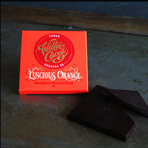 Willies Cacao Luscious Orange Dark Chocolate Bar (50g)