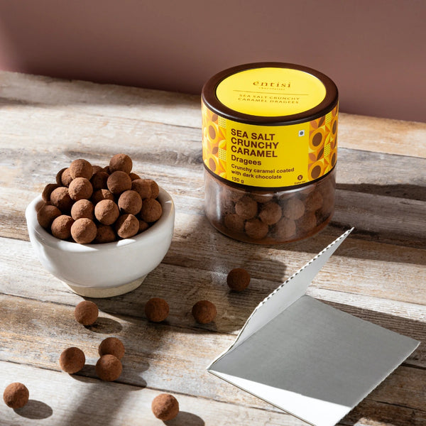 Entisi Sea Salt Caramel Dragees Jar