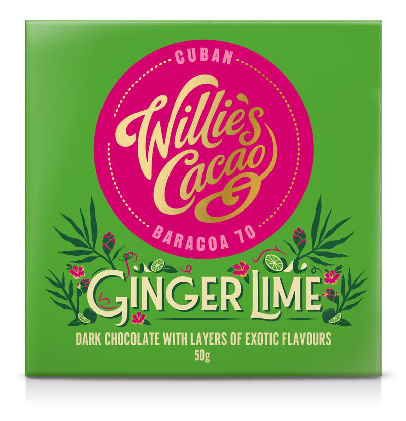 Willie's Cacao GINGER & LIME Dark Chocolate
