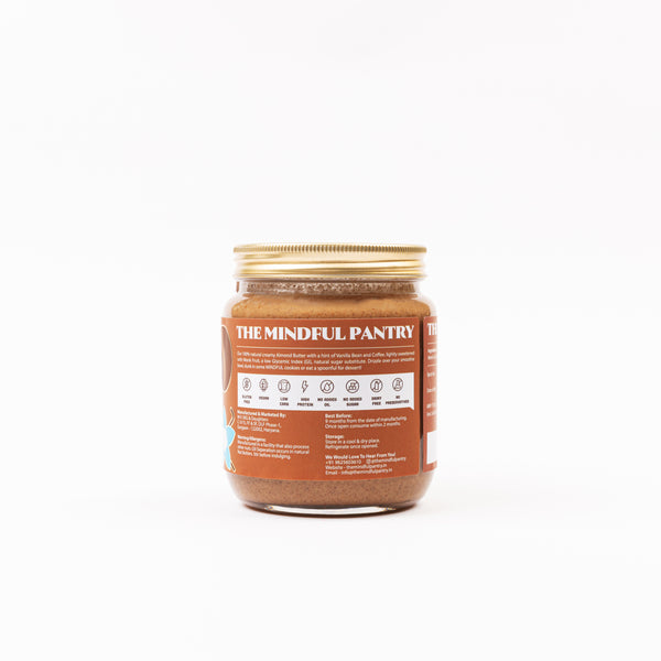 THE MINDFUL PANTRY ALMOND BUTTER WITH VANILLA BEAN AND ESPRESSO